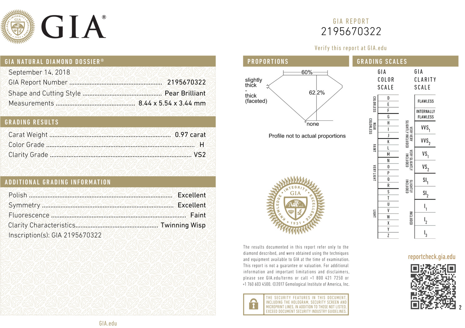 Diamond Certificate
