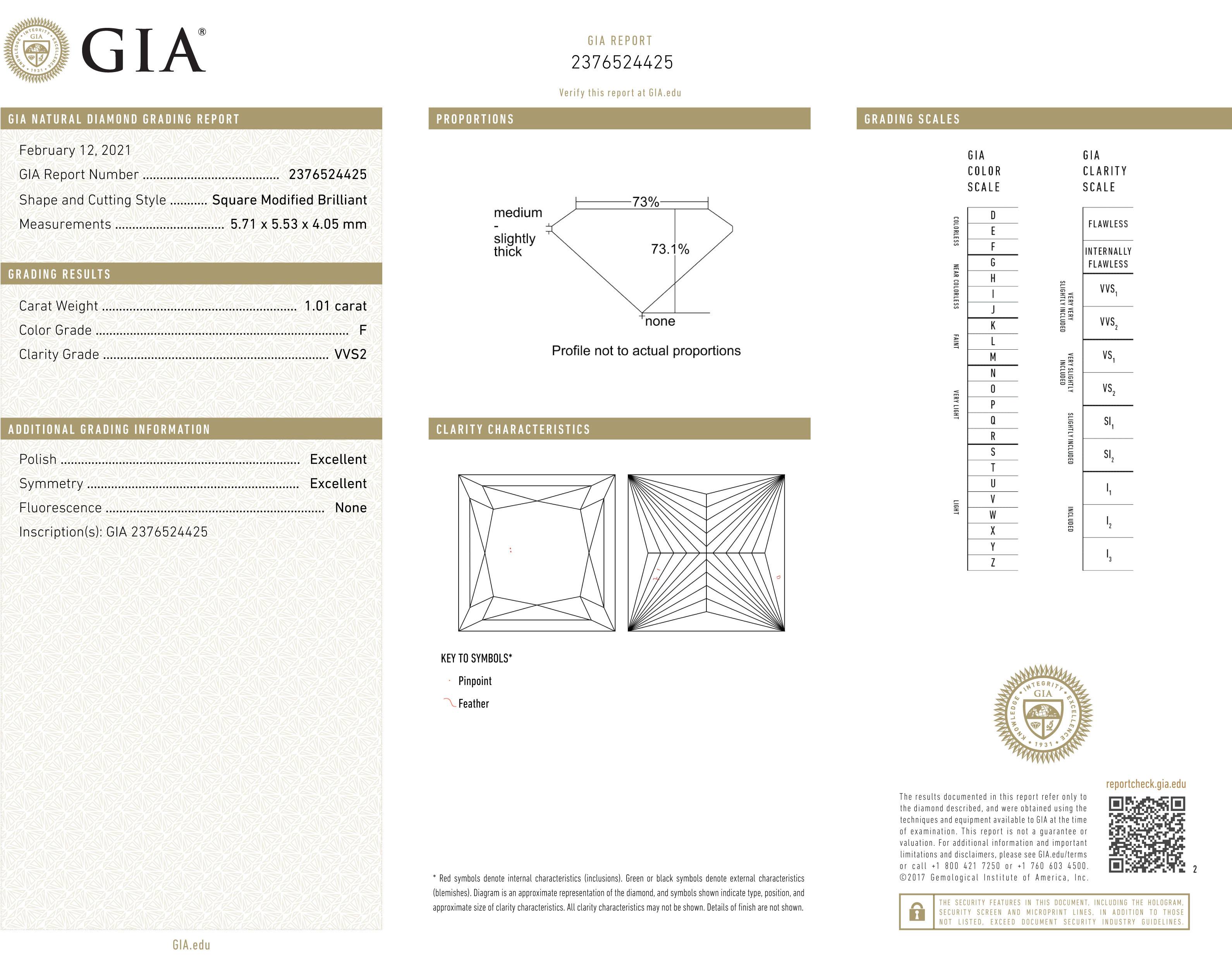 Diamond Certificate